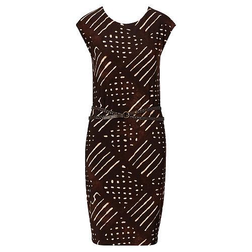 Ralph Lauren Lauren Petite Geometric-print Jersey Dress