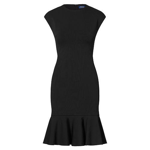 Polo Ralph Lauren Ruffled Ponte Dress Polo Black