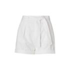 Ralph Lauren Cotton-linen Belted Short Pure White
