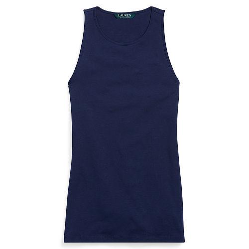 Ralph Lauren Lauren Slim Stretch Cotton Tank Navy