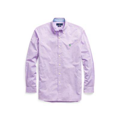 Ralph Lauren Classic Fit Plaid Poplin Shirt Grapevine/white