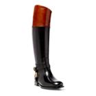 Ralph Lauren Sade Burnished Calfskin Boot Black/tan