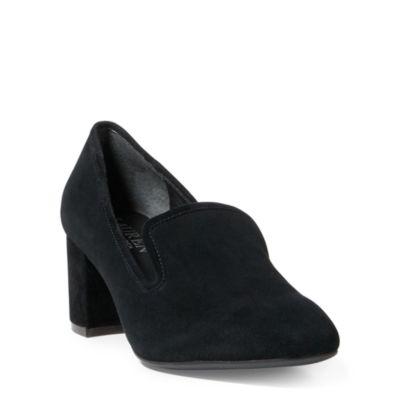 Ralph Lauren Jenifer Suede Slipper Pump Black
