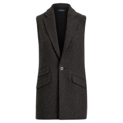 Ralph Lauren Merino Tweed Vest Dark Grey