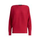 Ralph Lauren Stretch Cotton Dolman Sweater Carmine Red Lp