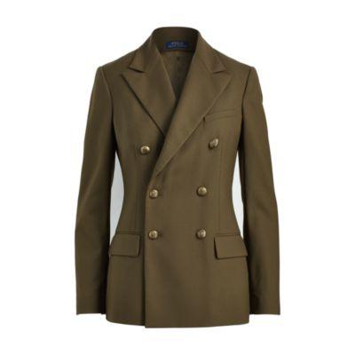 Ralph Lauren Double-breasted Wool Jacket Defender Green
