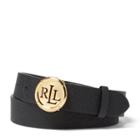 Ralph Lauren Lauren Saffiano Leather Belt Black