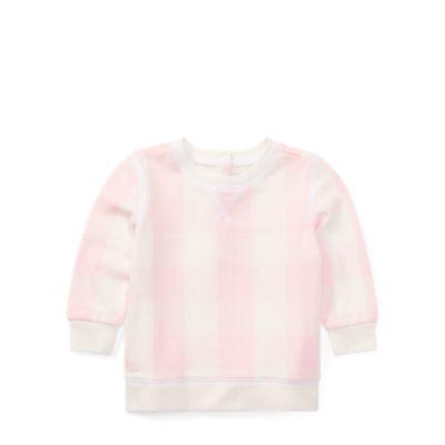 Ralph Lauren Gingham French Terry Pullover Pink/white Multi 6m