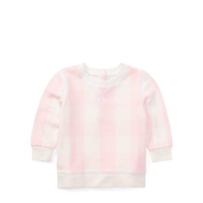 Ralph Lauren Gingham French Terry Pullover Pink/white Multi 6m