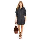 Polo Ralph Lauren Leather-trim Denim Shirtdress Dark Indigo