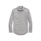 Ralph Lauren Plaid Shirt Medium Grey And Cream