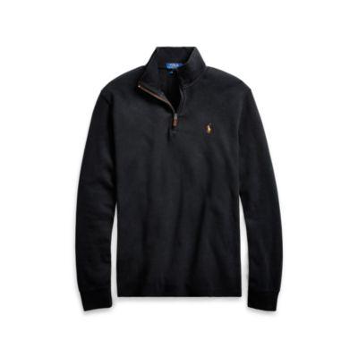 Ralph Lauren Estate-rib Half-zip Pullover Polo Black