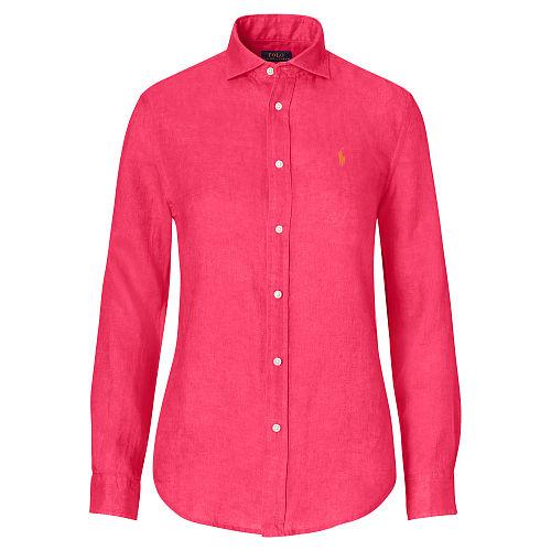 Polo Ralph Lauren Relaxed Fit Linen Shirt Bright Pink