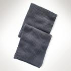 Polo Ralph Lauren Rib-knit Cashmere Scarf Windsor Grey Heather