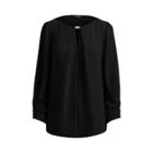 Ralph Lauren Crepe Split-sleeve Top Polo Black