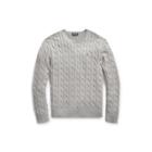 Ralph Lauren Cable-knit Cotton Sweater Fawn Grey Heather 1x Big
