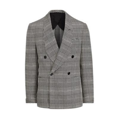 Ralph Lauren Handmade Plaid Dinner Jacket Black/white