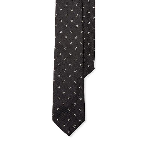 Polo Ralph Lauren Silk Pine Jacquard Tie Black/white