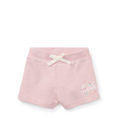 Ralph Lauren Embroidered French Terry Short Hint Of Pink 12m