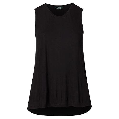 Ralph Lauren Lauren Woman Jersey Tank Top Polo Black