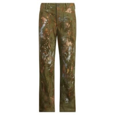 Ralph Lauren Paint-splatter Straight Pant Dark Sage