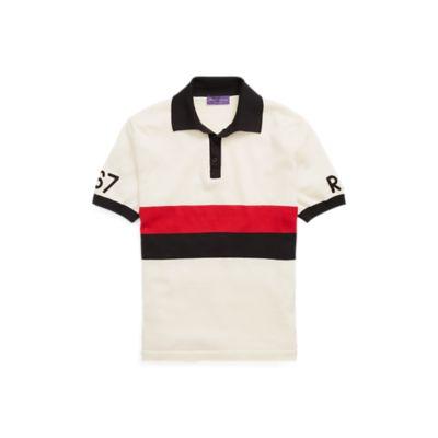 Ralph Lauren Virgin Wool Polo Sweater Cream W/ Black And Salsa