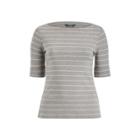 Ralph Lauren Striped Cotton Boatneck Top Cityscpe Gry Htr