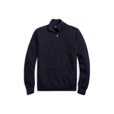 Ralph Lauren Wool-cashmere Half-zip Sweater Classic Chairman Navy