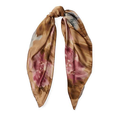Ralph Lauren Lauren Bianca Silk Scarf Tan