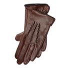 Ralph Lauren Lauren Whipstitched Leather Gloves Coffee/black