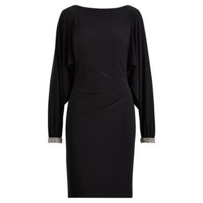 Ralph Lauren Jersey Flutter-sleeve Dress Black
