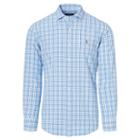 Polo Ralph Lauren Plaid Cotton Oxford Shirt Azure/navy Multi