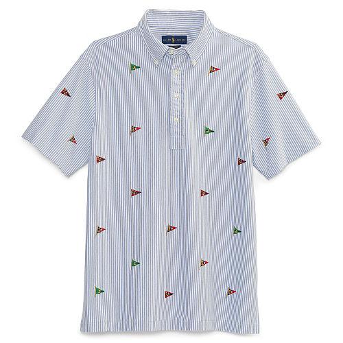 Polo Ralph Lauren Hampton Embroidered Shirt White/indigo Sky