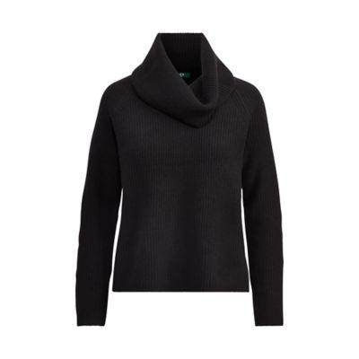 Ralph Lauren Wool Funnelneck Sweater Polo Black Sp