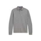 Ralph Lauren Custom Fit Piqu Polo Shirt Light Grey Heather