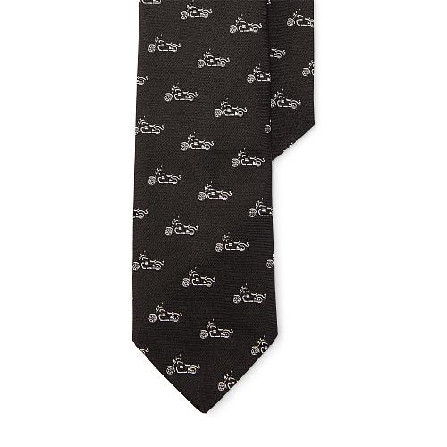 Polo Ralph Lauren Motorcycle Silk Narrow Tie Black