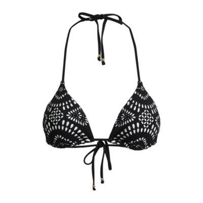 Ralph Lauren Ricky Laser-cut Bikini Top Black