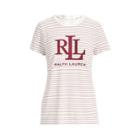 Ralph Lauren Studded-logo T-shirt Cream/rich Cranberr Sp