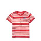 Ralph Lauren Striped Cotton Jersey Henley Sedona Orange/nevis 3m
