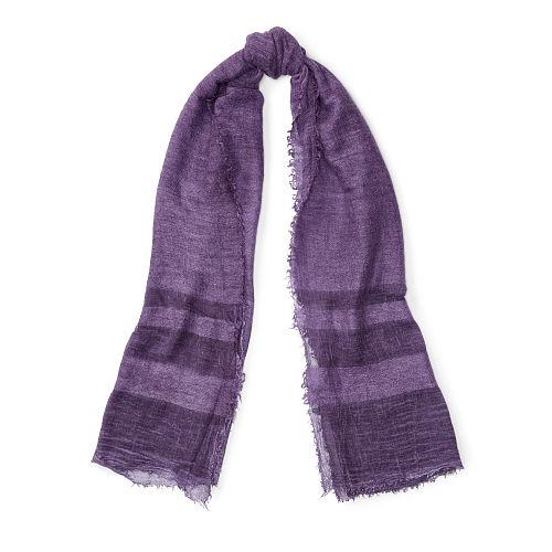 Ralph Lauren Lauren Cold-dyed Border-striped Scarf Rustic Purple
