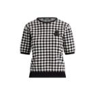 Ralph Lauren Bullion Patch Gingham Sweater Mascarpone Cream/polo Bla
