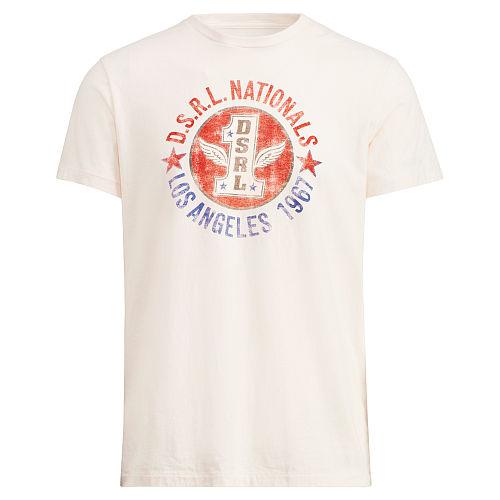 Ralph Lauren Denim & Supply Cotton Jersey Graphic Tee Petal Pink