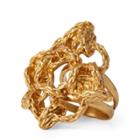 Ralph Lauren Interwoven Brass Ring Gold