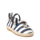 Ralph Lauren Beakon Striped Espadrille White Striped Navy