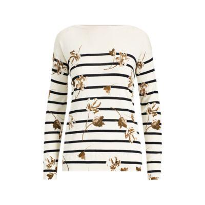 Ralph Lauren Floral Striped Cotton Top Multi