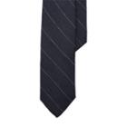 Polo Ralph Lauren Striped Silk-linen Narrow Tie Dk Navy/white