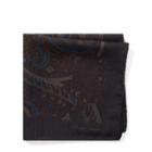 Ralph Lauren Paisley Silk Pocket Square Navy