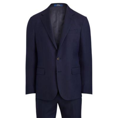 Ralph Lauren Polo Wool Birdseye Suit Navy And Black