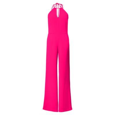 Ralph Lauren Crepe Keyhole Jumpsuit Shocking Pink