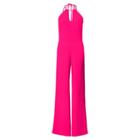 Ralph Lauren Crepe Keyhole Jumpsuit Shocking Pink